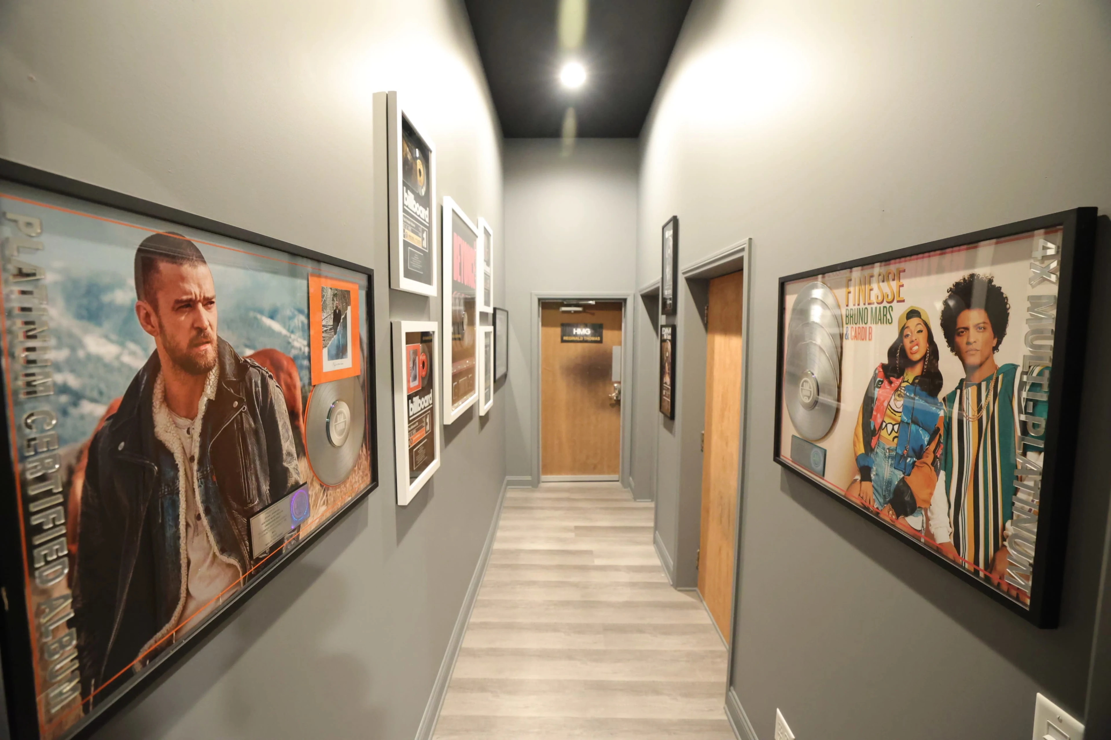 HMG Studios awards hallway content preview