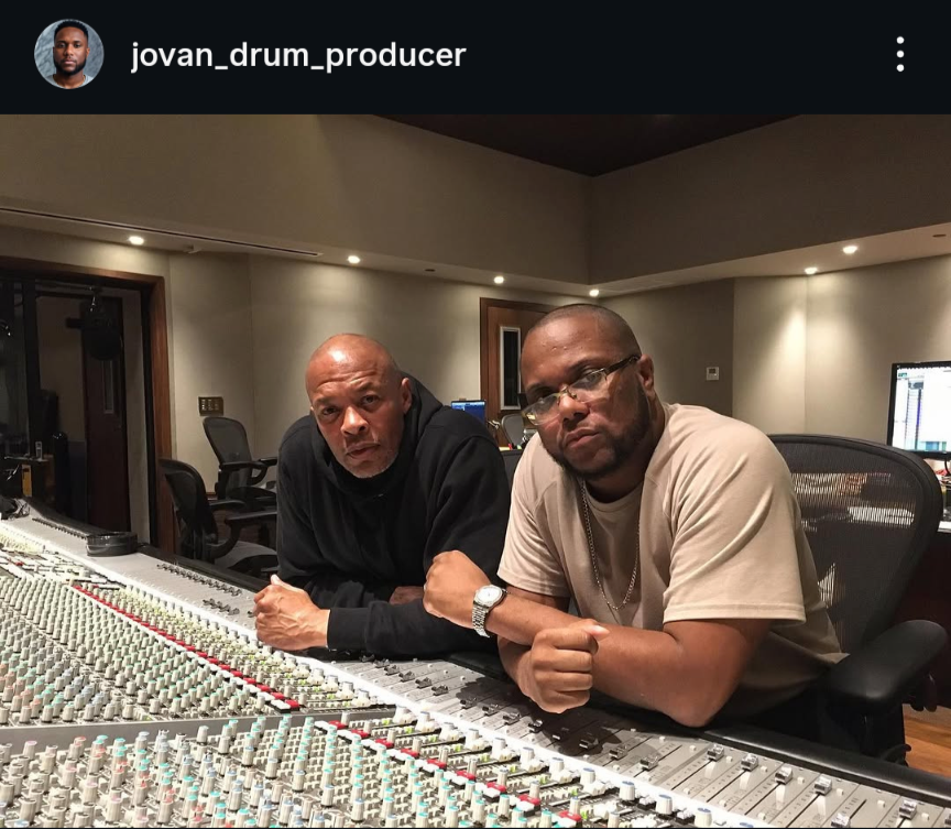 Jovan Dawkins in studio session at HMG Studios